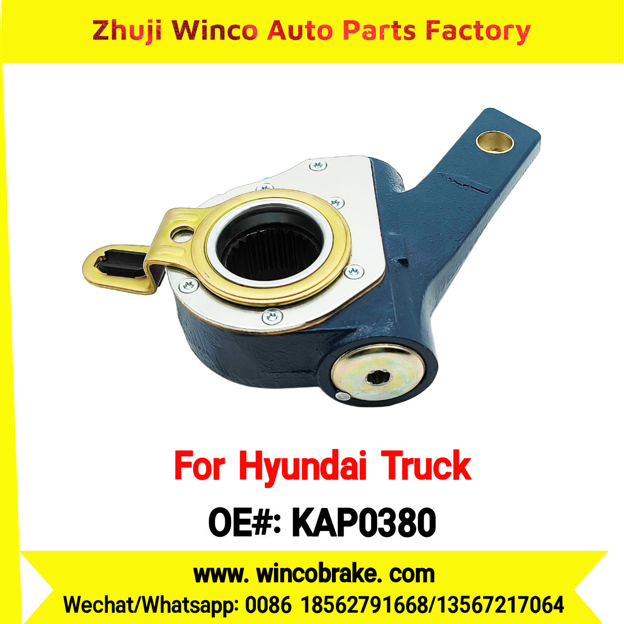Winco OEM KAP0380 Automatic Slack Adjuster for Suit to Korea HYUNDAI NEW POWER TRAGO TRUCKS to Southeast Asia Market