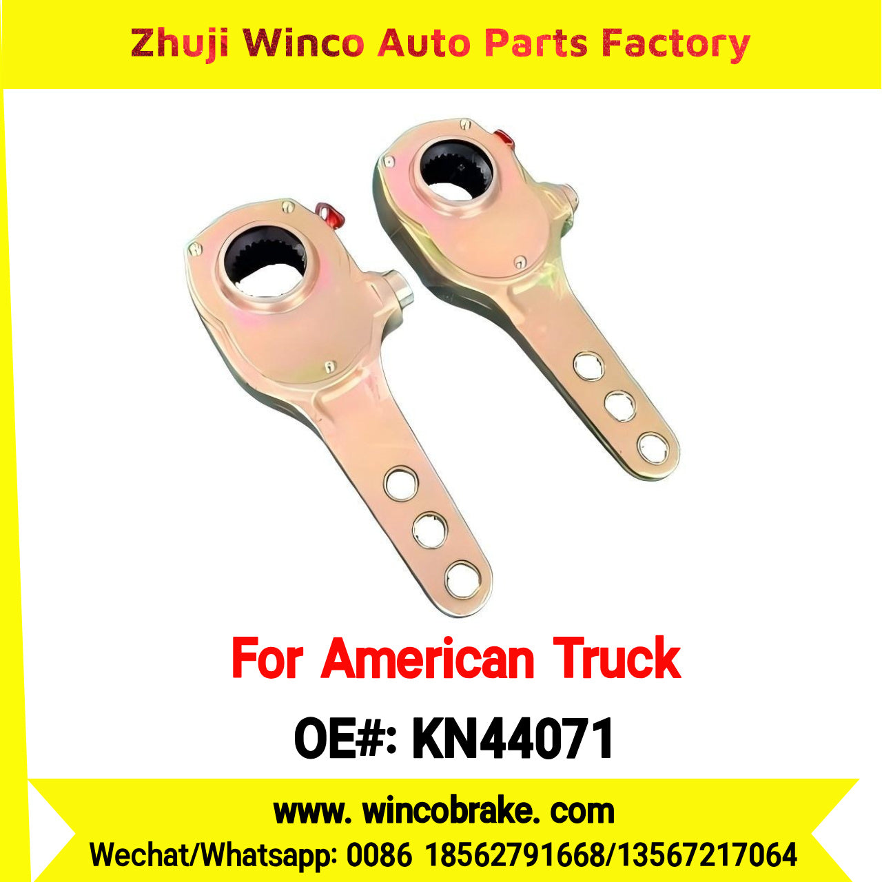 Winco OEM KN44071 28 Teeth Spline Manual Slack Adjuster for Truck Brake Systems