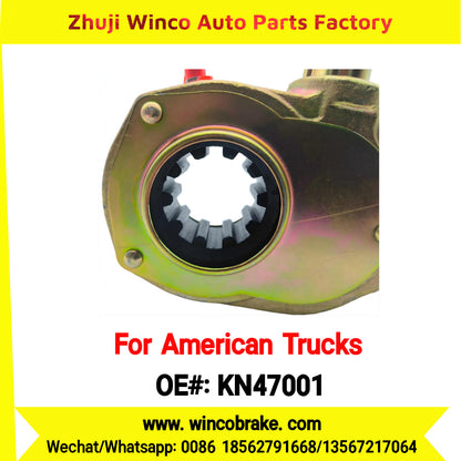 Winco OEM KN47001 Manual Brake Slack Adjuster Semi Truck Trailer Straight 10 Spline Brake Systems Accessory American Trucks Type To Replace Haldex KN47001