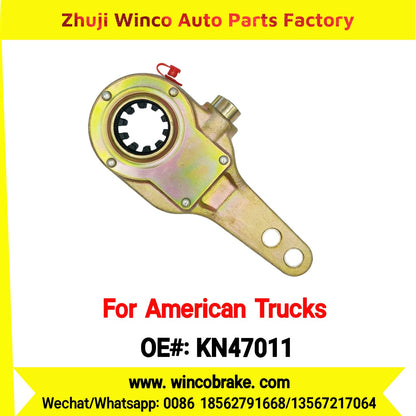 Winco OEM KN47011 Manual Brake Slack Adjuster MERITOR AXLE Truck Trailer Straight 2 Holes 10 Spline Brake Systems Accessory American Trucks Type To Replace Haldex KN47011