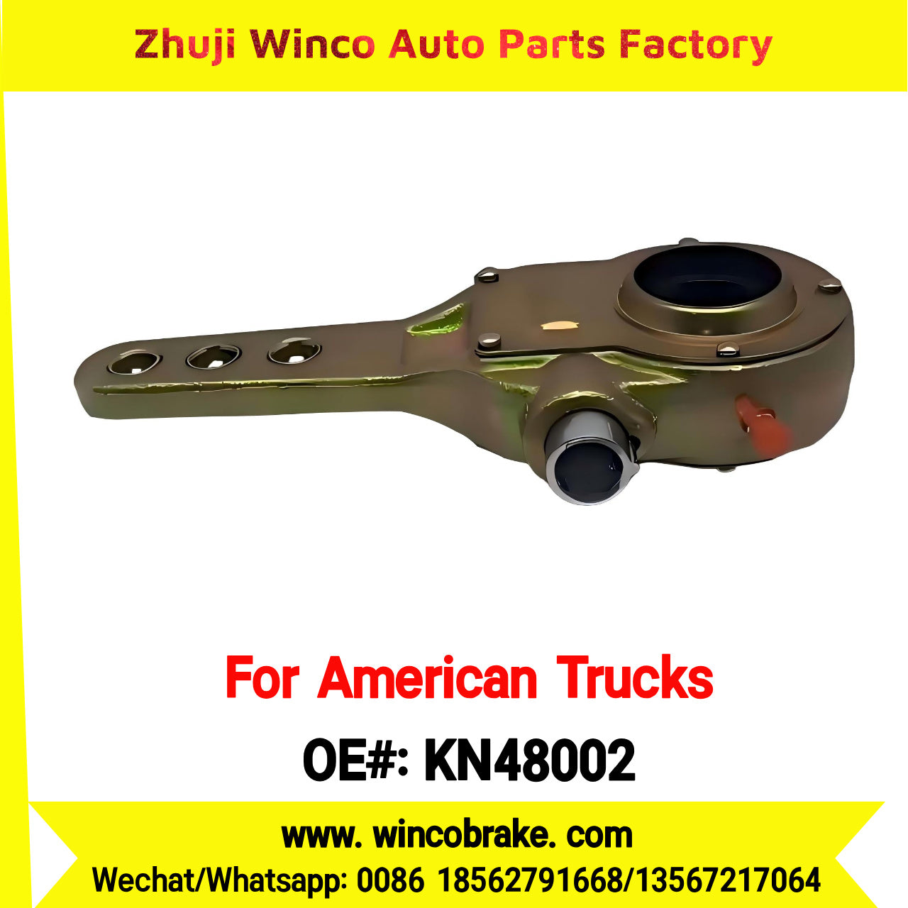 Winco OEM KN48002 Factory Supply Manual Slack Adjuster for Heavy Duty Truck