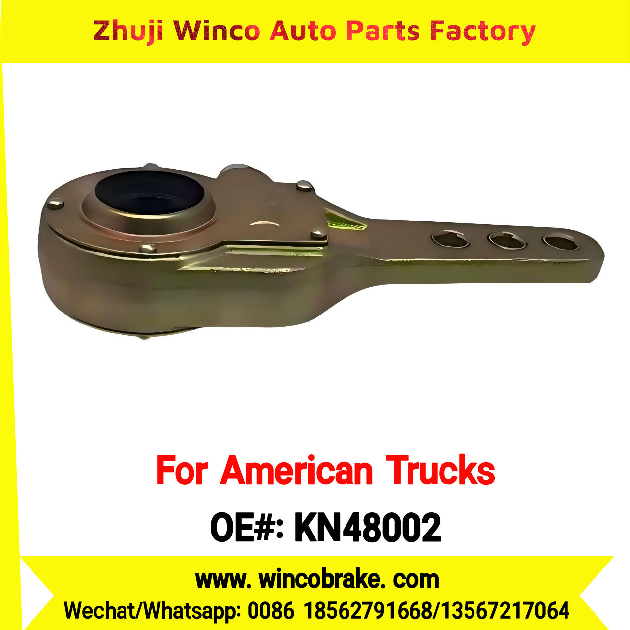 Winco OEM KN48002 Factory Supply Manual Slack Adjuster for Heavy Duty Truck