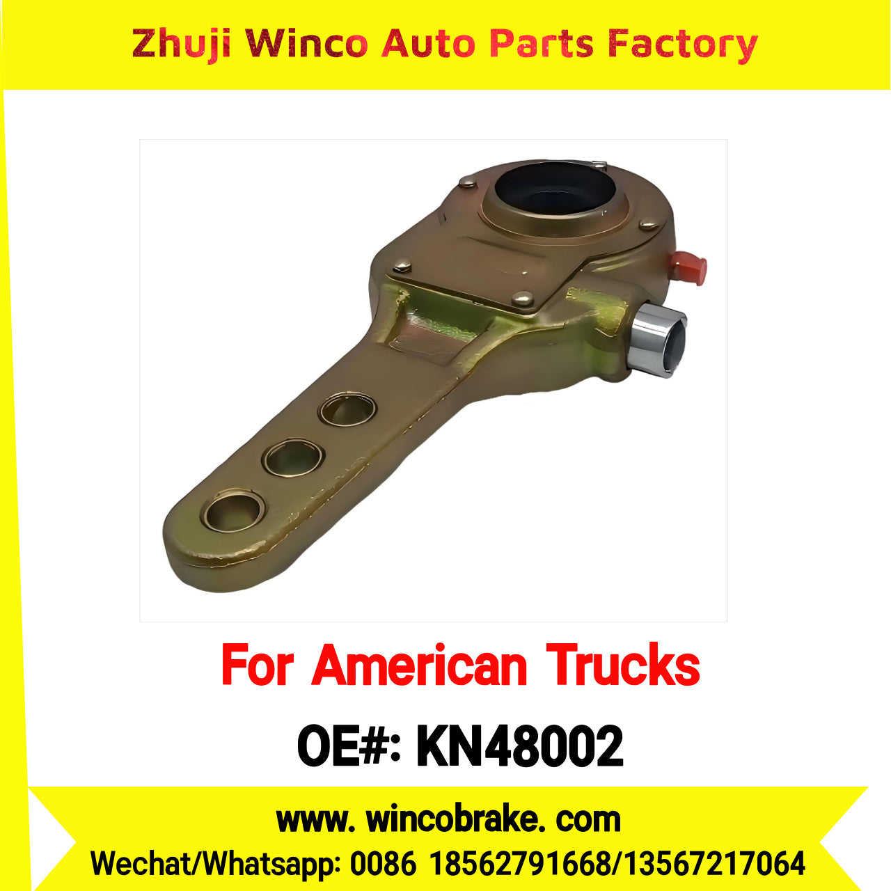 Winco OEM KN48002 Factory Supply Manual Slack Adjuster for Heavy Duty Truck