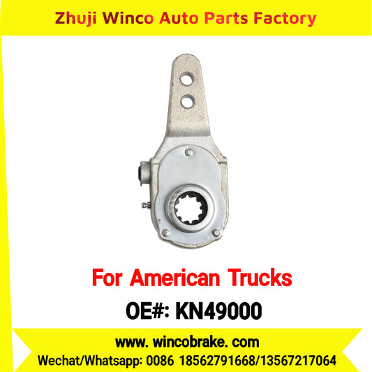 Winco OEM KN49000 Manual Brake Slack Adjuster MERITOR AXLE Truck Trailer LH 2 Holes 10 Spline Brake Systems Accessory American Trucks Type To Replace Haldex KN49000