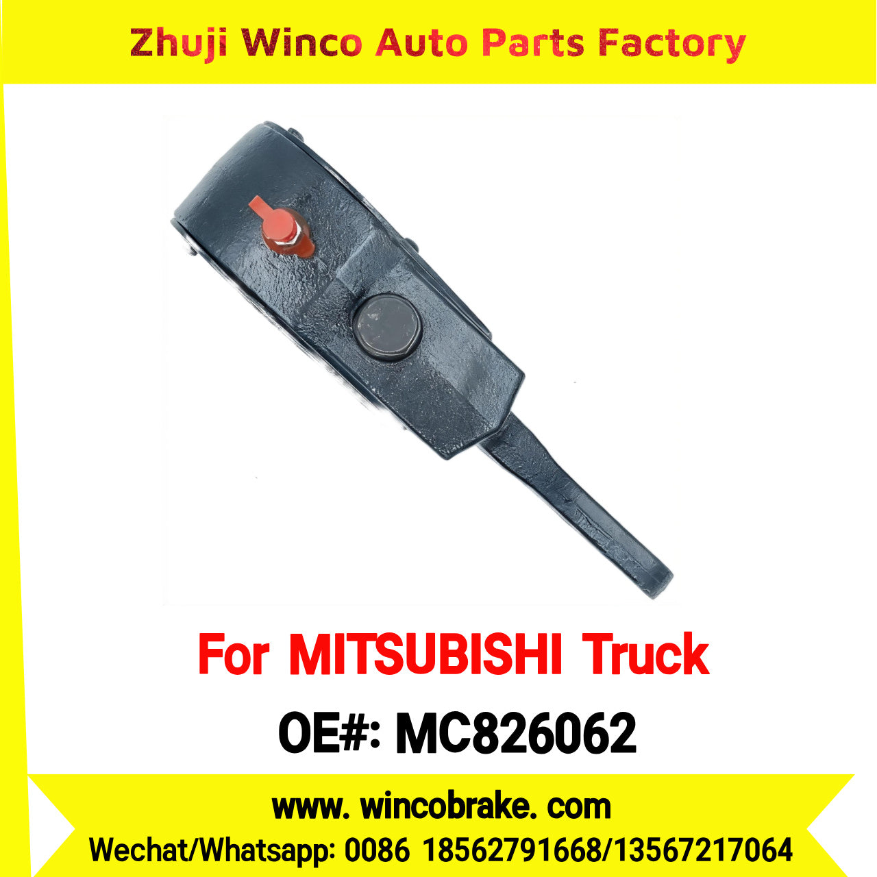Winco OEM MC826062 Manual Slack Adjuster for Suit to Japanese FUSO FRONT MITSUBISHI Trucks Straight 25 Teeth Spare Parts to Fit Trailer for Southeast Asia Market