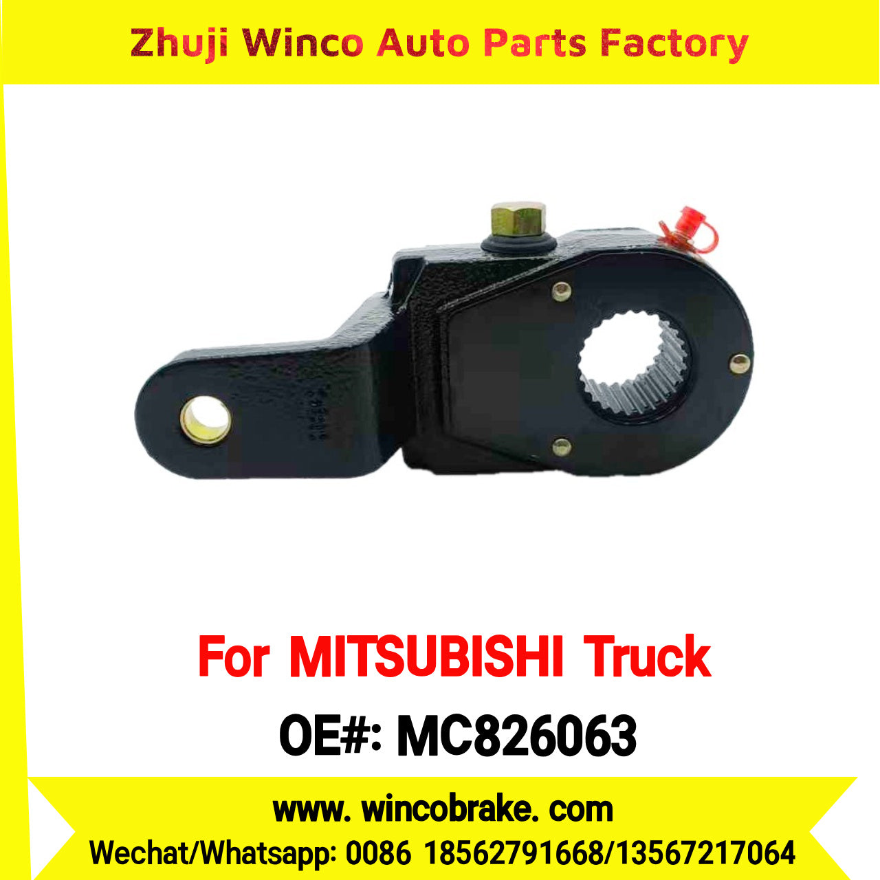 Winco OEM MC826063 Manual Slack Adjuster for Suit to Japanese FUSO FRONT MITSUBISHI Trucks LH 25 Teeth Spare Parts to Fit Trailer for Southeast Asia Market