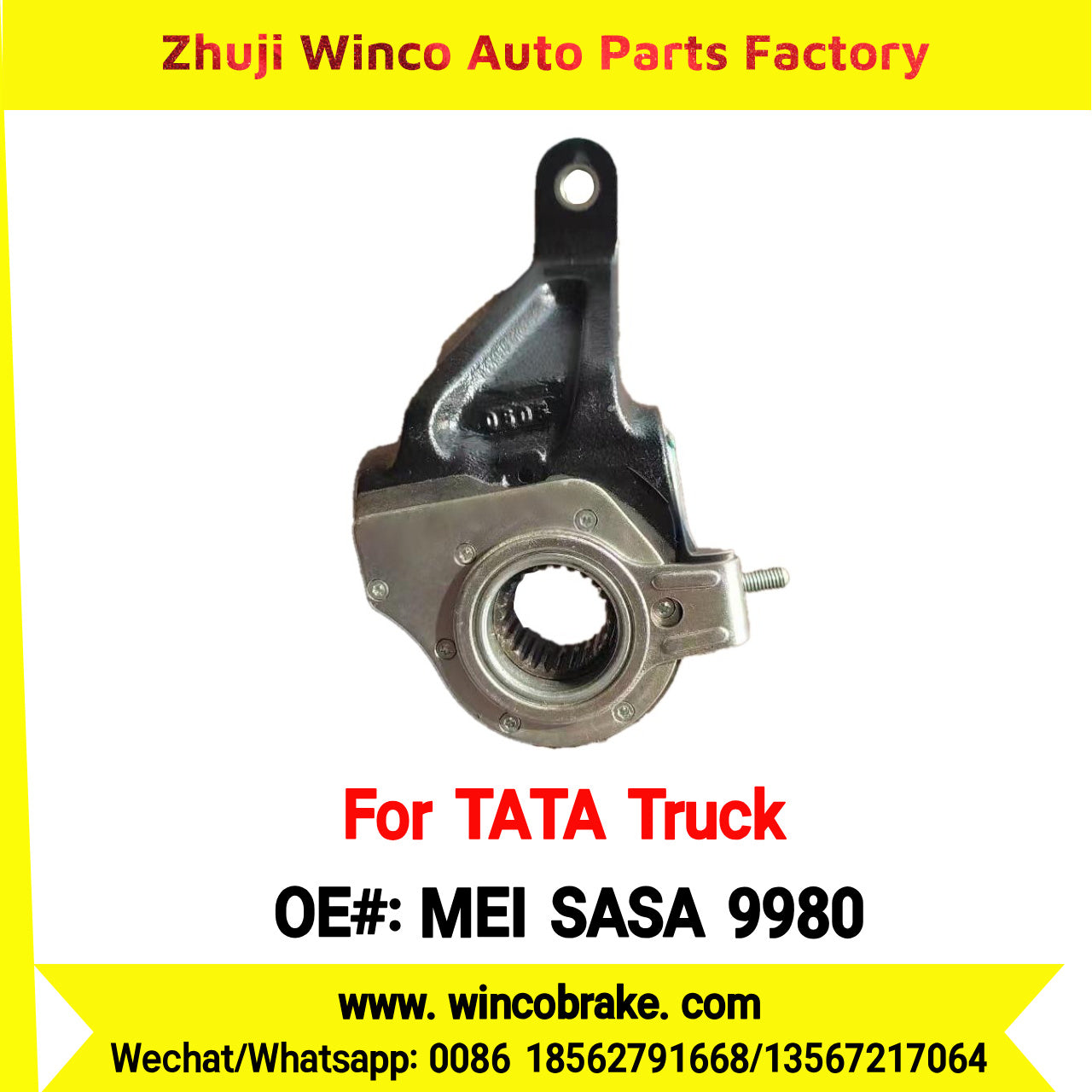 Winco OEM MEI SASA 9980 India Truck Parts New Automatic Brake Slack Adjuster for TATA Truck Brakes Replace MEI SASA 9980 SUIT TO INDIAN TATA TRUCKS
