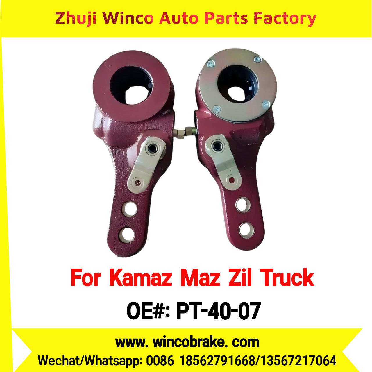 Winco OEM PT-40-07 Automatic Slack Adjuster for RH 10 Teeth Kamaz Maz Zil Truck Russian Heavy Duty