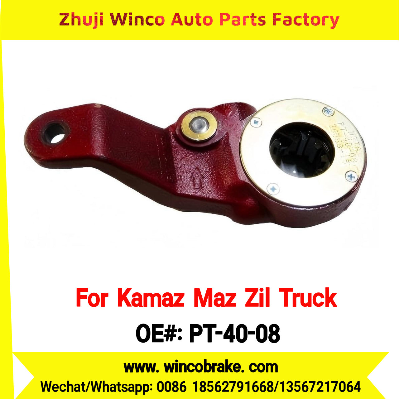 Winco OEM PT-40-08 Automatic Slack Adjuster for LH 10 Teeth Kamaz Maz Zil Truck Russian Heavy Duty