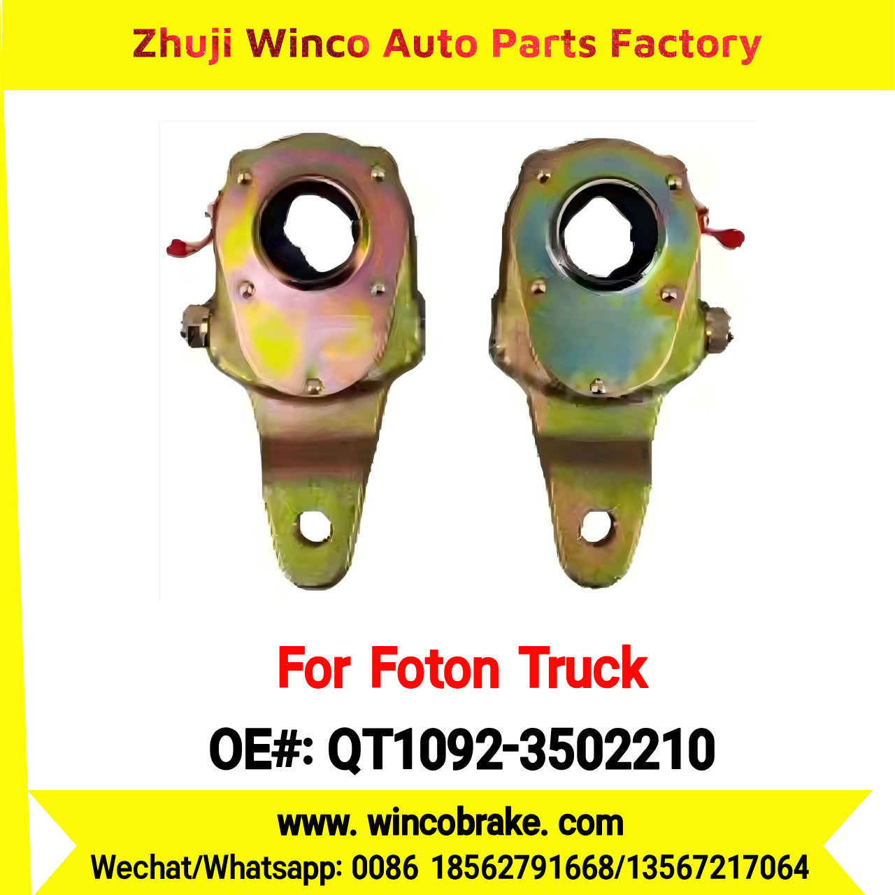 Winco OEM QT1092-3502210 Foton Aumark Truck Brake Systems Spare Parts Supply Brake Slack Adjuster