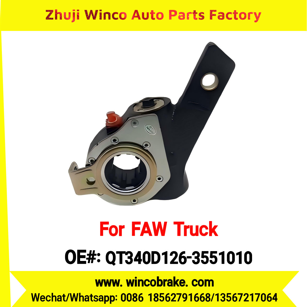 Winco OEM QT340D126-3551010 Automatic Slack Adjuster for Suit to Chinese FAW Truck
