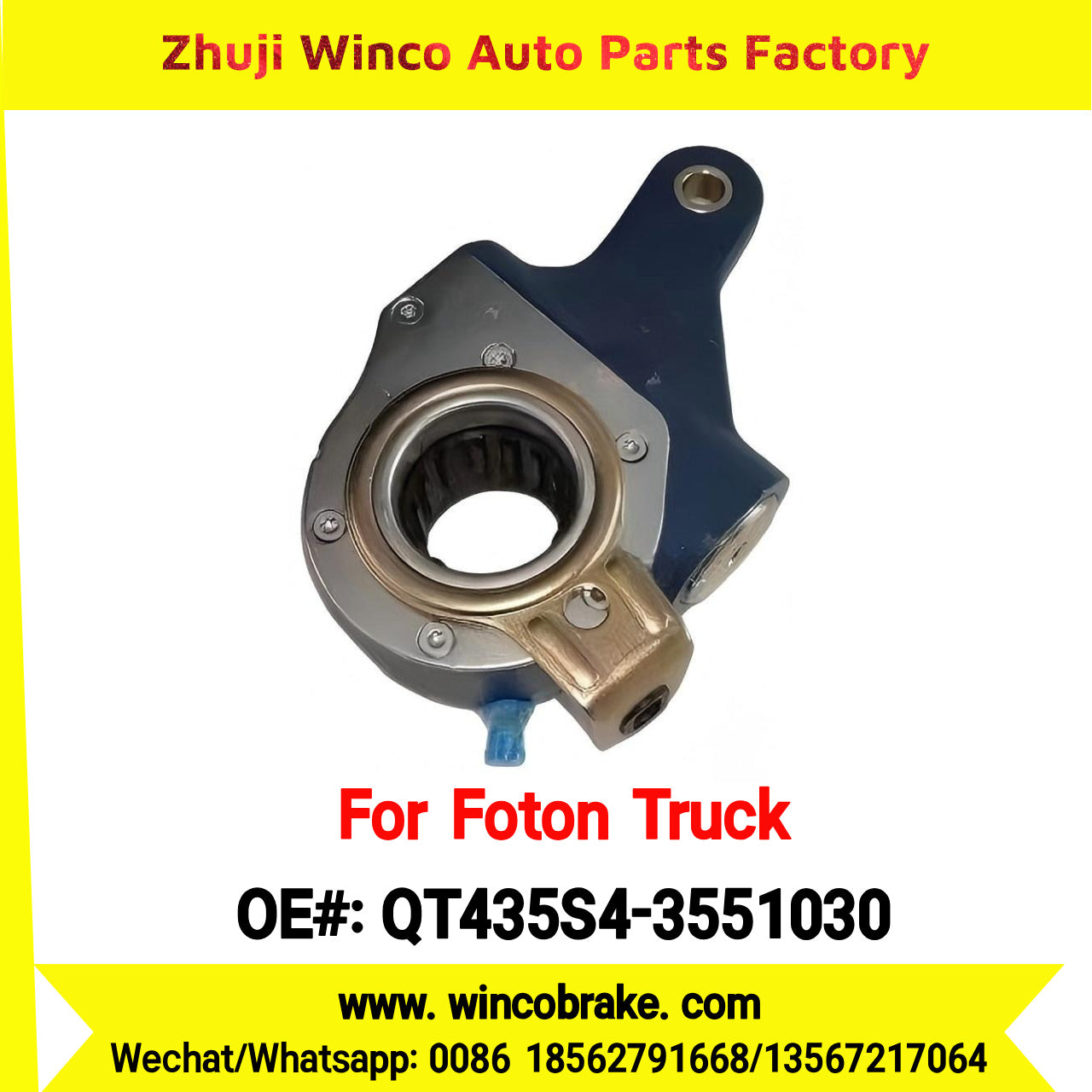 Winco OEM QT435S4-3551030 Automatic Slack Adjuster for Suit to China Qingte Axle Foton Auman Trucks