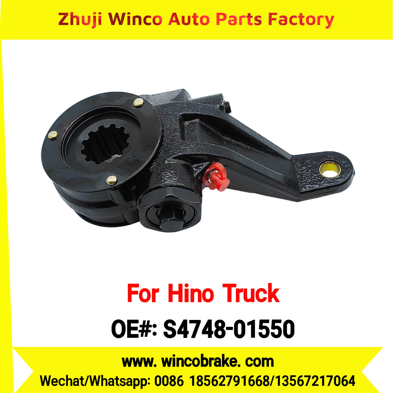 Winco OEM S4748-01550 Brake Slack Adjuster Suit to Japanese HINO Truck EF500 Spare Parts