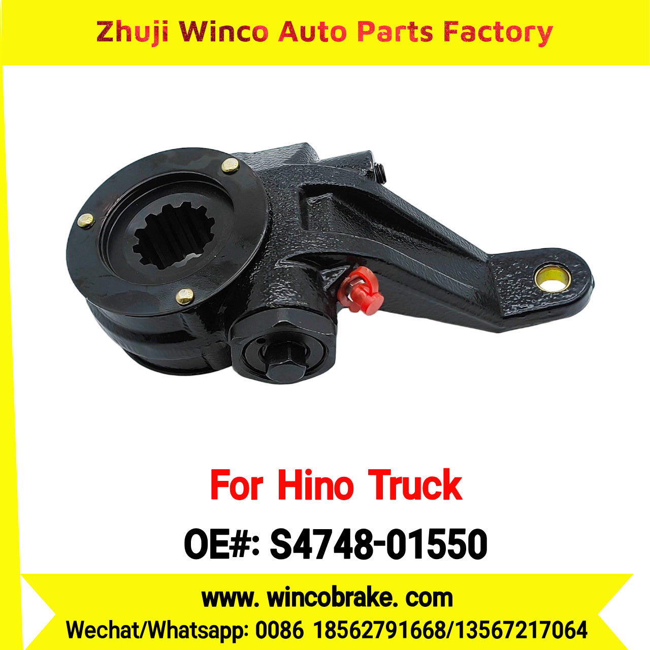 Winco OEM S4748-01550 Brake Slack Adjuster for Suit to Japanese HINO Truck EF500 Spare Parts