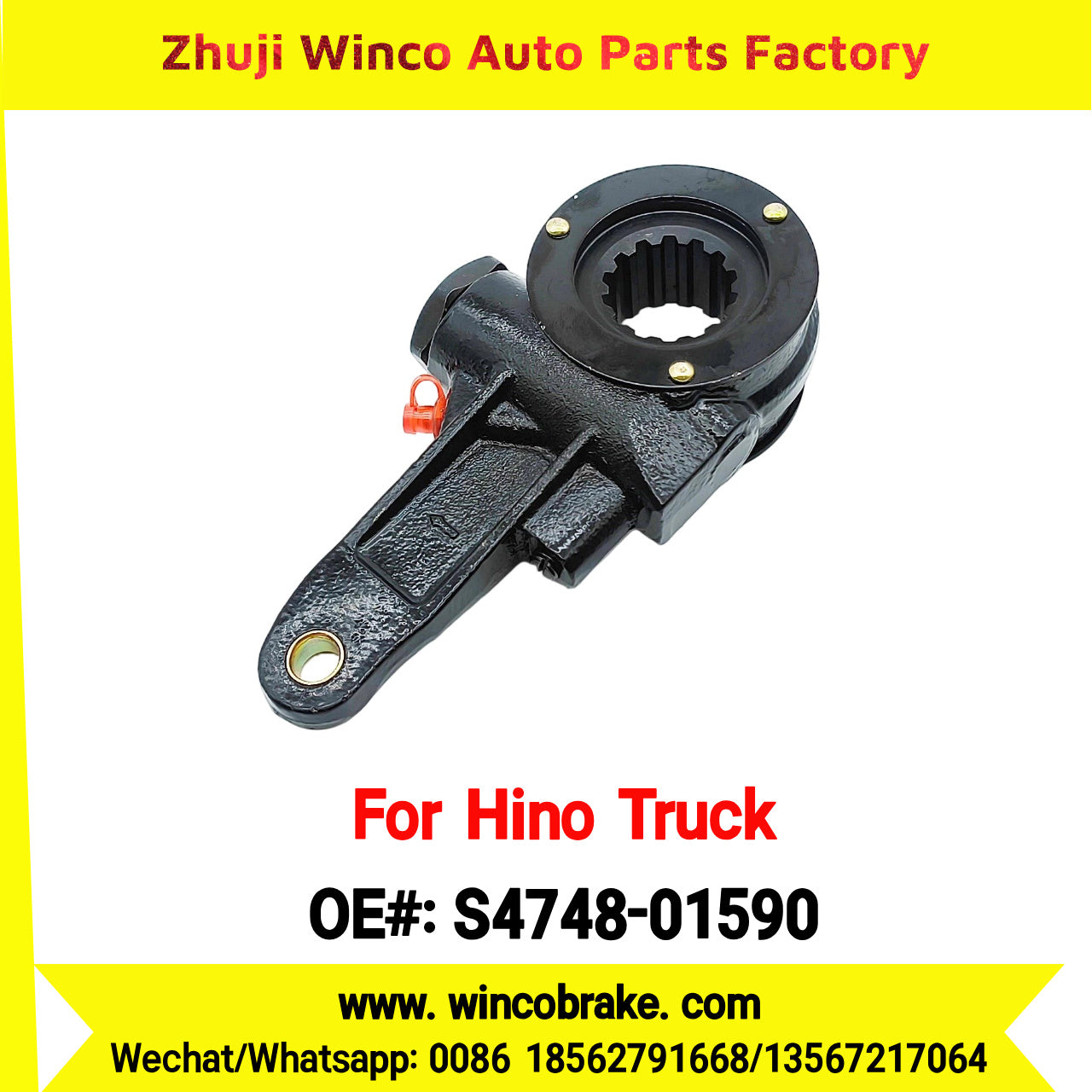 Winco OEM S4748-01590 Brake Slack Adjuster for Suit to Japanese HINO Truck ZM Spare Parts