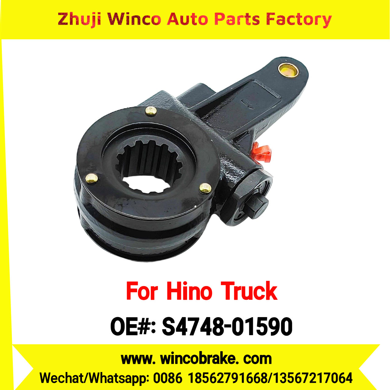 Winco OEM S4748-01590 Brake Slack Adjuster for Suit to Japanese HINO Truck ZM Spare Parts