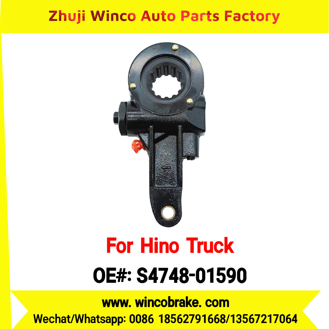 Winco OEM S4748-01590 Brake Slack Adjuster for Suit to Japanese HINO Truck ZM Spare Parts