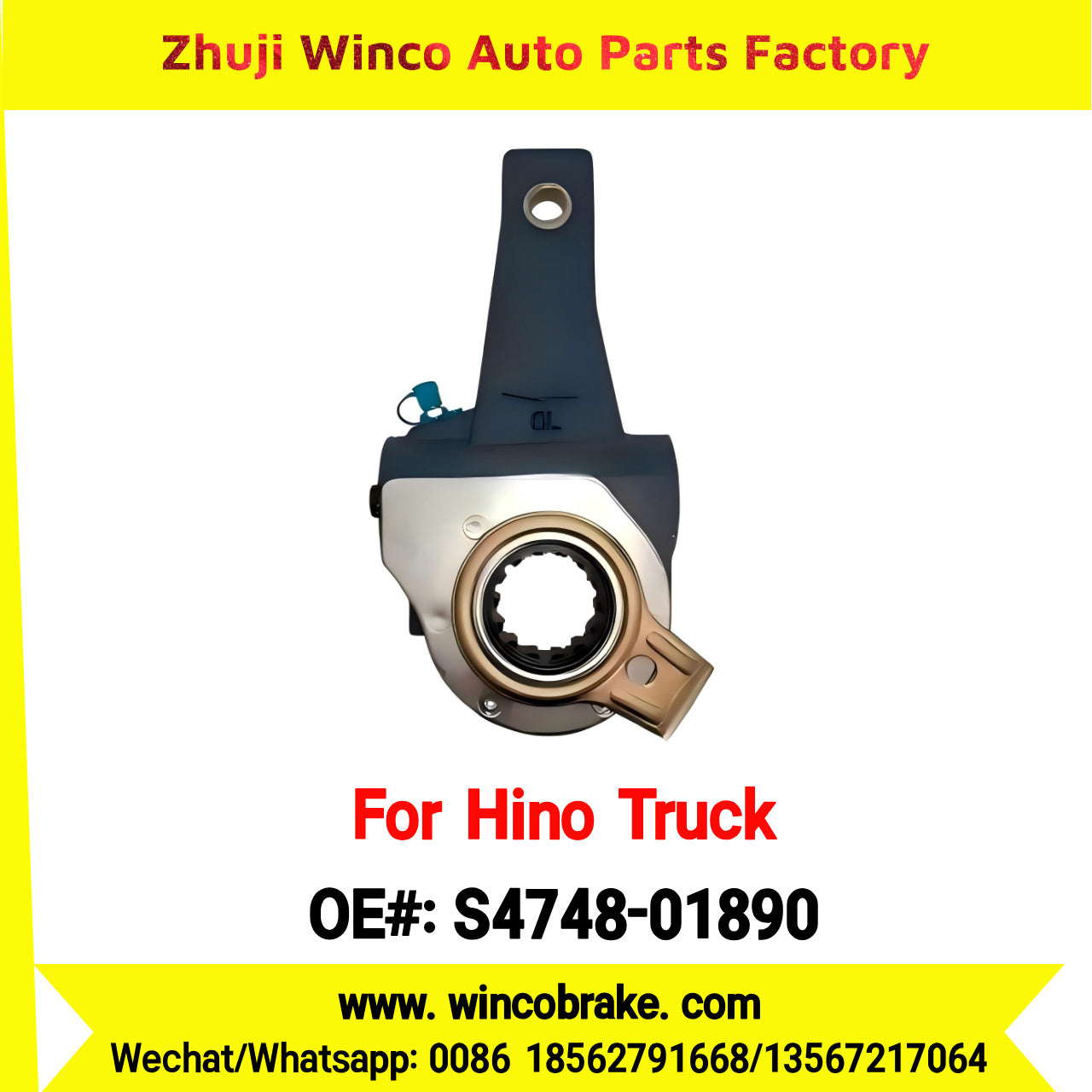 Winco OEM S4748-01890 Truck Brake Parts Factory to Supply Automatic Slack Adjuster for Hino 500 and Hino 700