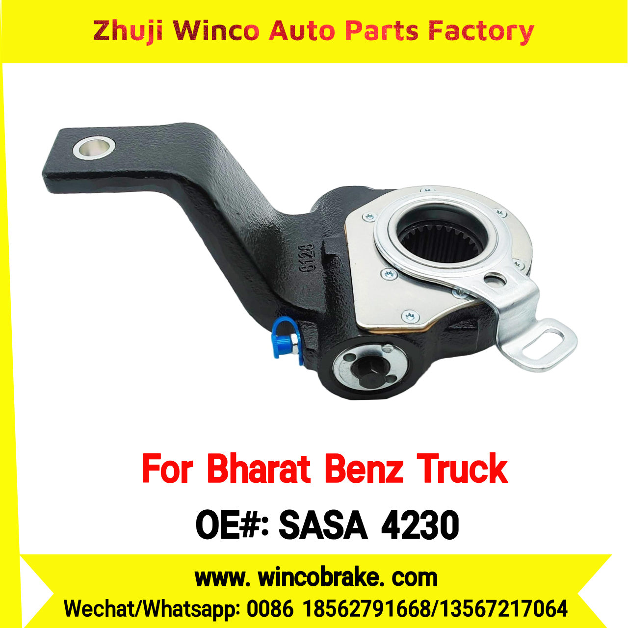 Winco OEM SASA 4230 Automatic Slack Adjuster RH for Suit to India BHARAT BENZ Truck Tractor Bus All Kinds in Good Quality 24 Teeth