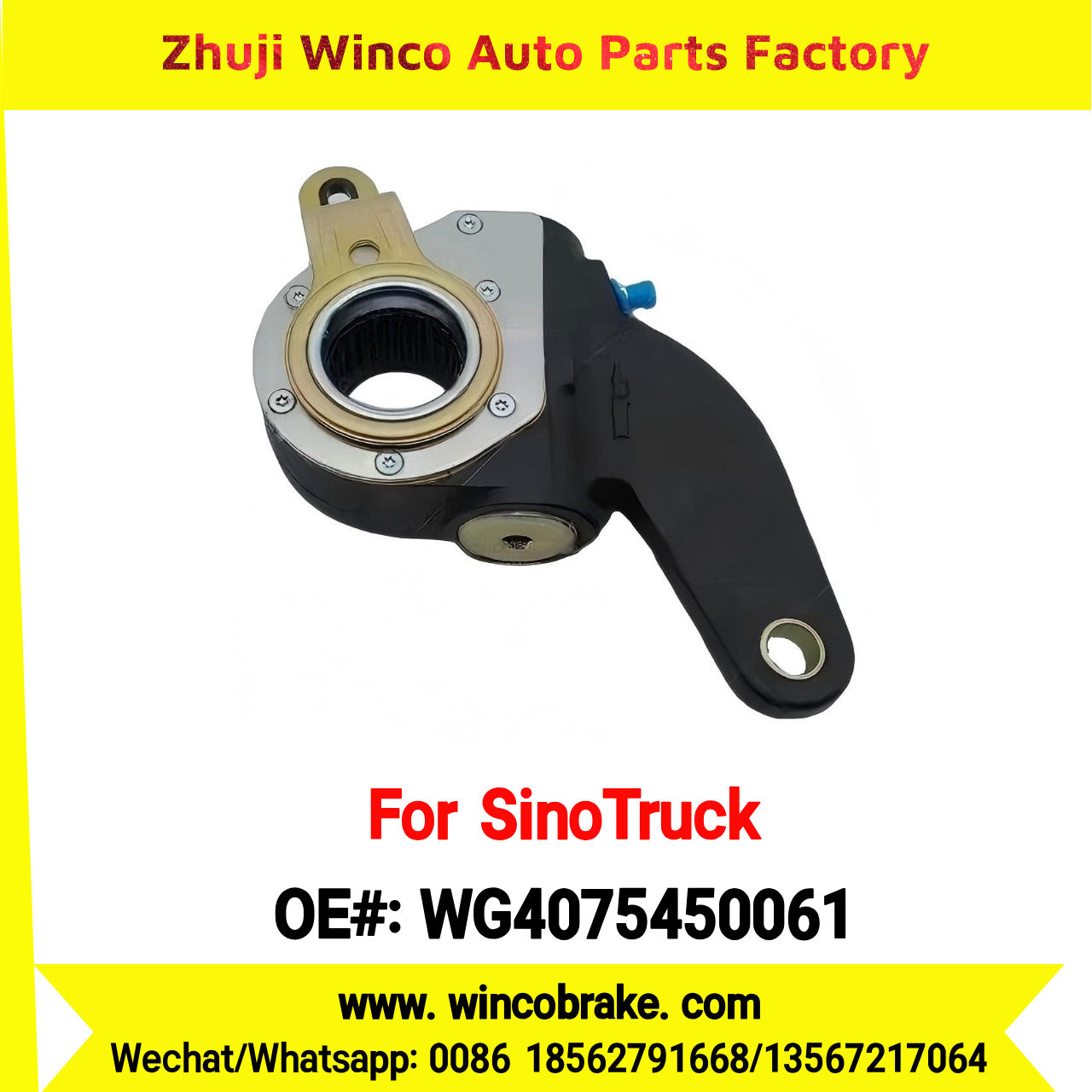 Winco OEM WG4075450061 Factory Supply Front Automatic Adjustment Arm for Sinotruck HOWO TX7 Truck Spare Parts