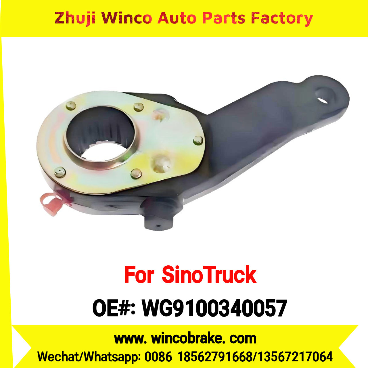 Winco OEM WG9100340057 Manufacturer Trucks Brake Parts Manual Slack Adjuster 19 Teeth for Sinotruck Howo