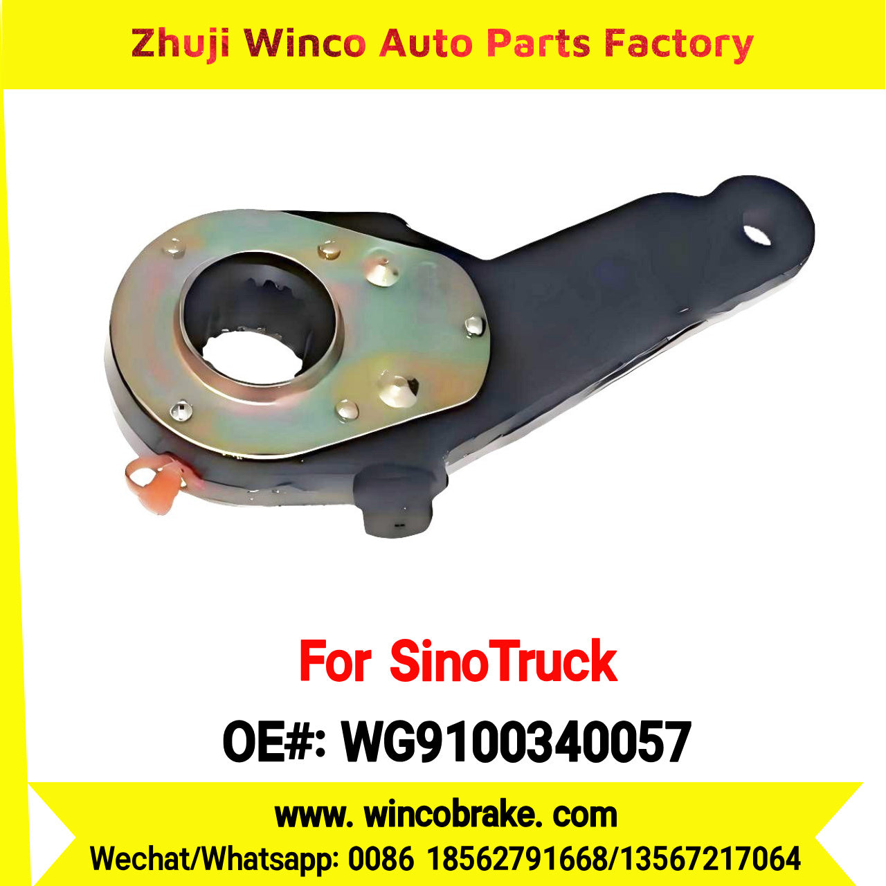 Winco OEM WG9100340057 Manufacturer Trucks Brake Parts Manual Slack Adjuster 19 Teeth for Sinotruck Howo