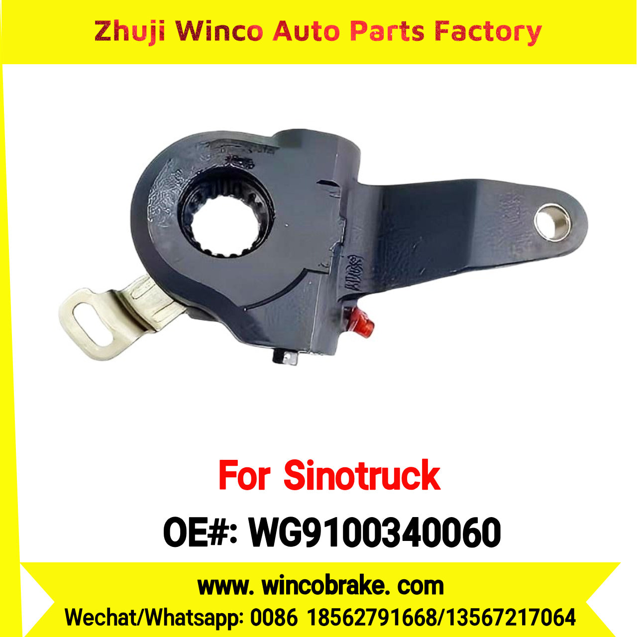 Winco OEM WG9100340060 Automatic Slack Adjuster for Suit to China Sinotruck Steyr Rear Truck RH 19 Teeth Spare Parts To Replace Haldex HOWO A7 SITRAK Trucks