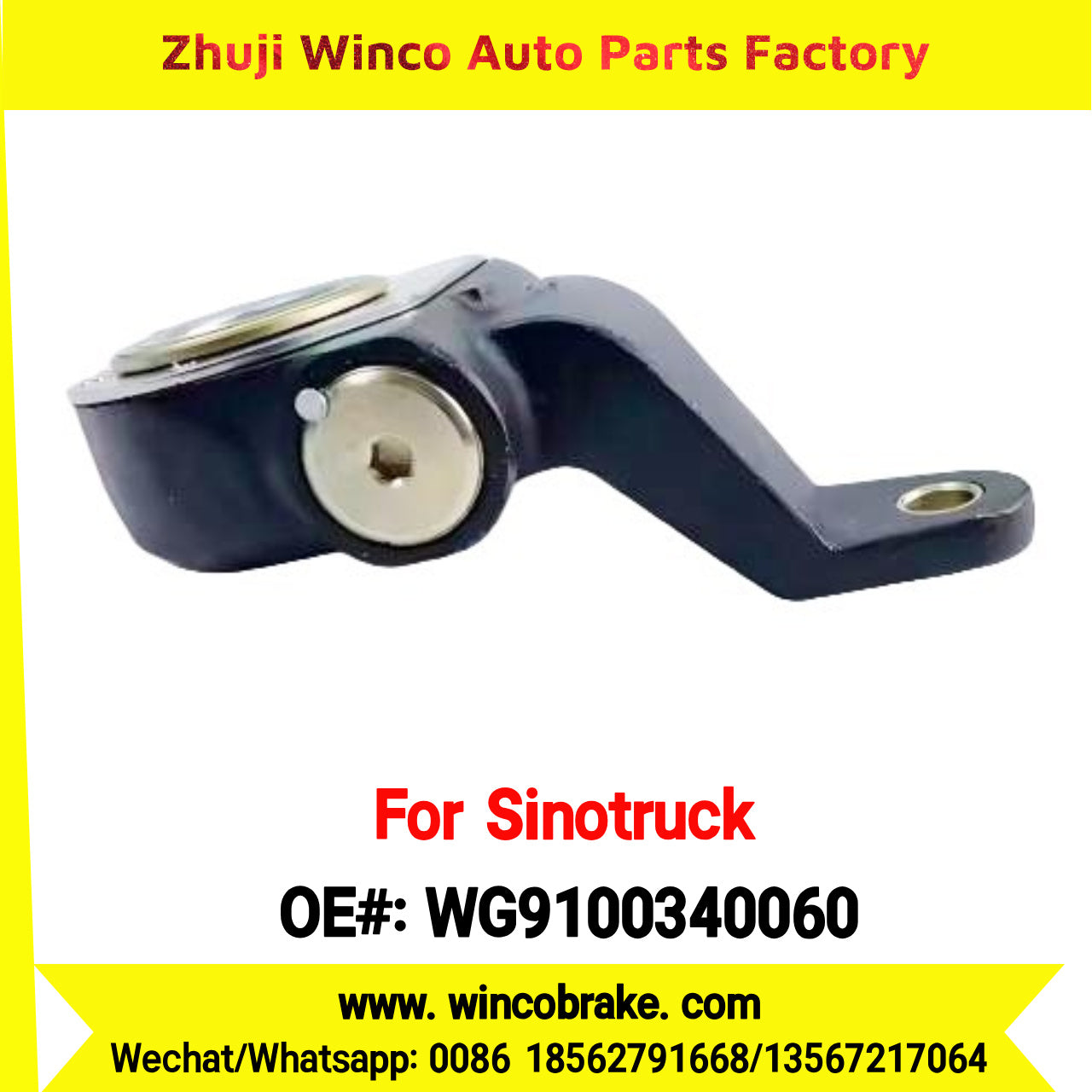 Winco OEM WG9100340060 Automatic Slack Adjuster for Suit to China Sinotruck Steyr Rear Truck RH 19 Teeth Spare Parts To Replace Haldex HOWO A7 SITRAK Trucks