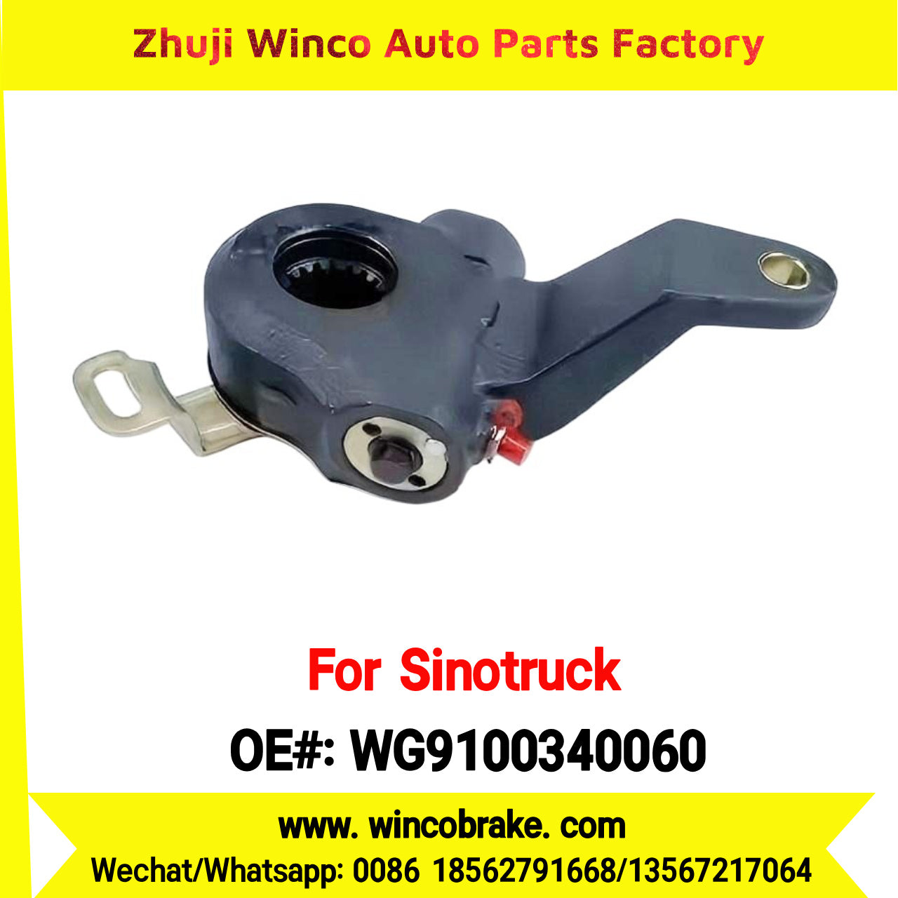 Winco OEM WG9100340060 Automatic Slack Adjuster for Suit to China Sinotruck Steyr Rear Truck RH 19 Teeth Spare Parts To Replace Haldex HOWO A7 SITRAK Trucks