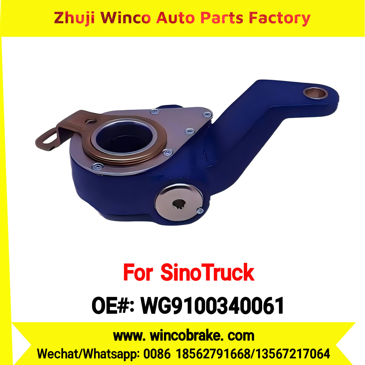 Winco OEM WG9100340061 Factory Supply Automatic Slack Adjuster for Sinotruck HOWO Truck Spare Parts