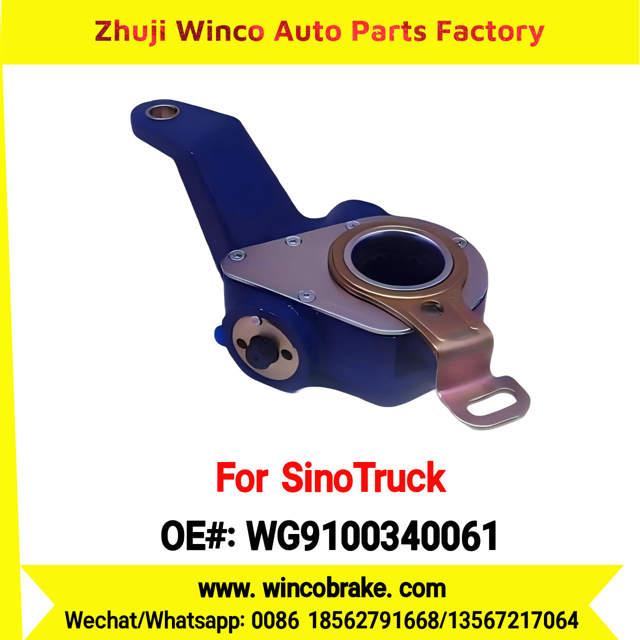Winco OEM WG9100340061 Factory Supply Automatic Slack Adjuster for Sinotruck HOWO Truck Spare Parts